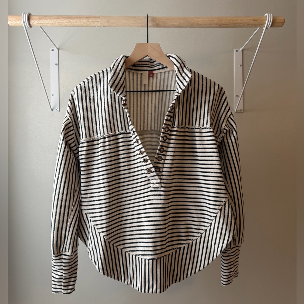 Pilcro Spliced Henley Top